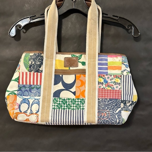 Coach Handbags - Coach Multicolor Patchwork Tote Bag